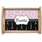 Paris Bonjour and Eiffel Tower Natural Wooden Tray - Small (Personalized)