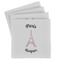 Paris Bonjour and Eiffel Tower Absorbent Stone Coasters - Set of 4 (Personalized)