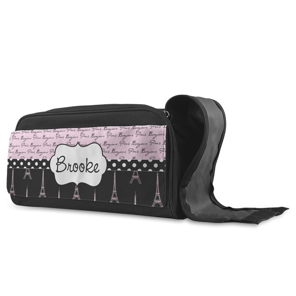 Paris Bonjour and Eiffel Tower Shoe Bags - ANGLE (Open)