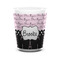 Paris Bonjour and Eiffel Tower Ceramic Shot Glass - 1.5 oz - White - Set of 4 (Personalized)