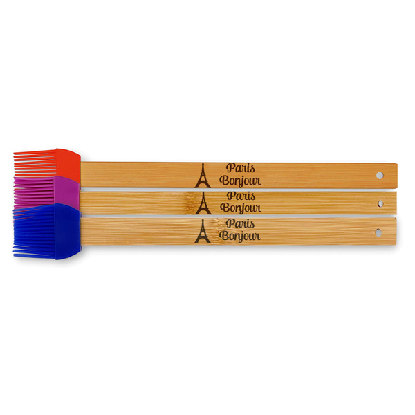 Custom Paris Bonjour and Eiffel Tower Silicone Brush (Personalized)