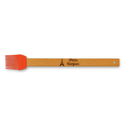 Paris Bonjour and Eiffel Tower Silicone Brush - Red (Personalized)