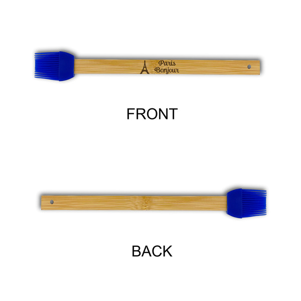 Paris Bonjour and Eiffel Tower Silicone Brushes - Blue - APPROVAL