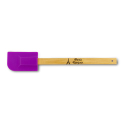 Paris Bonjour and Eiffel Tower Silicone Spatula - Purple (Personalized)