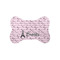 Paris Bonjour and Eiffel Tower Bone Shaped Dog Food Mat (Small) (Personalized)