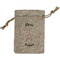 Paris Bonjour and Eiffel Tower Small Burlap Gift Bag - Front (Personalized)