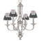 Paris Bonjour and Eiffel Tower Small Chandelier Shade - LIFESTYLE (on chandelier)