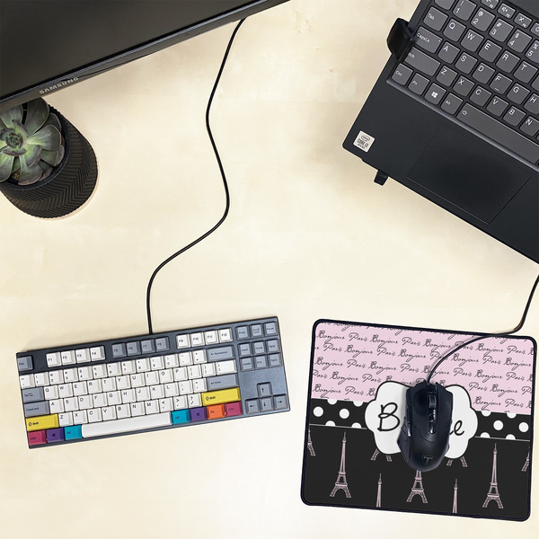 Paris Bonjour and Eiffel Tower Small Gaming Mats - LIFESTYLE