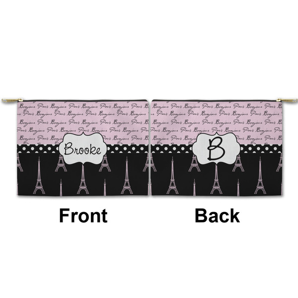Paris Bonjour and Eiffel Tower Small Zipper Pouch Approval (Front and Back)