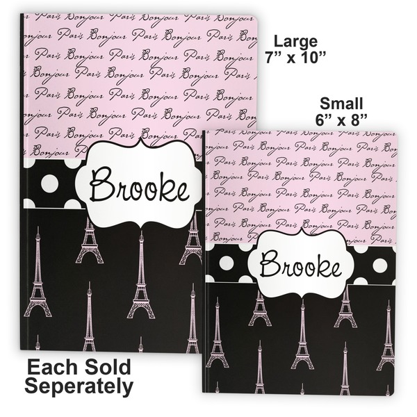 Paris Bonjour and Eiffel Tower Soft Cover Journal - Compare