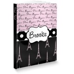 Paris Bonjour and Eiffel Tower Softbound Notebook - 7.25" x 10" (Personalized)