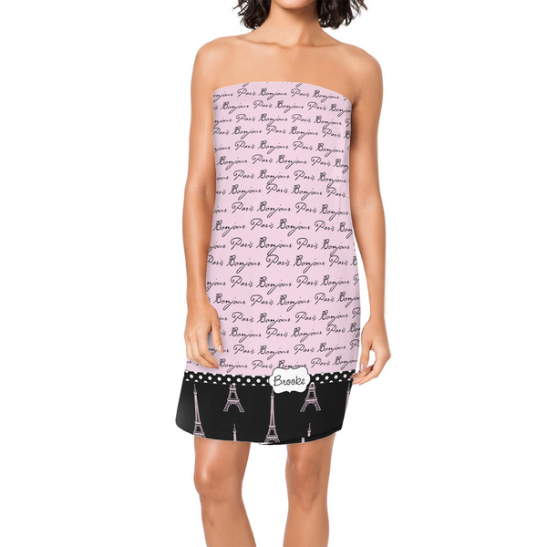 Custom Paris Bonjour and Eiffel Tower Spa / Bath Wrap w/ Name or Text