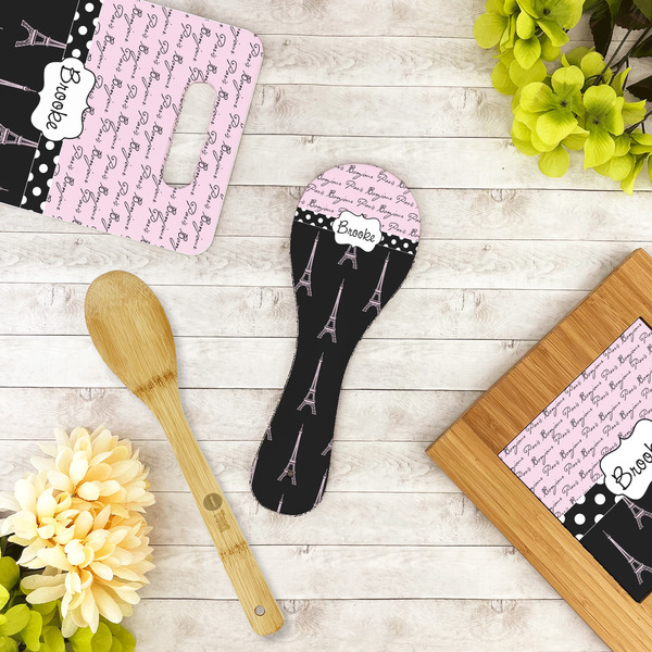 Paris Bonjour and Eiffel Tower Spoon Rest Trivet - LIFESTYLE