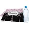 Paris Bonjour and Eiffel Tower Sports Towel Folded with Water Bottle