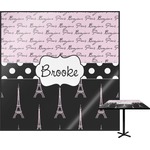 Paris Bonjour and Eiffel Tower Square Table Top (Personalized)