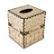 Paris Bonjour and Eiffel Tower Wood Tissue Box Cover - Square (Personalized)