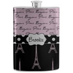 Paris Bonjour and Eiffel Tower Stainless Steel Flask (Personalized)