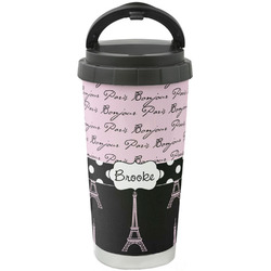 Paris Bonjour and Eiffel Tower Stainless Steel Coffee Tumbler (Personalized)