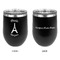 Paris Bonjour and Eiffel Tower Stainless Wine Tumblers - Black - Double Sided - Approval
