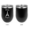 Paris Bonjour and Eiffel Tower Stainless Wine Tumblers - Black - Single Sided - Approval