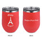 Paris Bonjour and Eiffel Tower Stainless Wine Tumblers - Coral - Double Sided - Approval