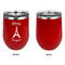 Paris Bonjour and Eiffel Tower Stainless Wine Tumblers - Red - Single Sided - Approval