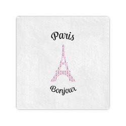 Paris Bonjour and Eiffel Tower Cocktail Napkins (Personalized)