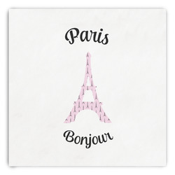 Paris Bonjour and Eiffel Tower Paper Dinner Napkins (Personalized)