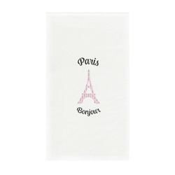 Paris Bonjour and Eiffel Tower Guest Towels - Full Color - Standard (Personalized)