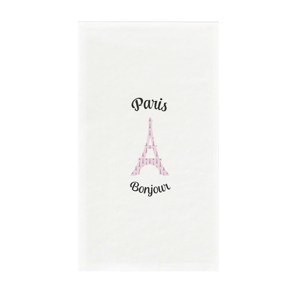 Custom Paris Bonjour and Eiffel Tower Guest Towels - Full Color - Standard (Personalized)