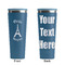 Paris Bonjour and Eiffel Tower Steel Blue RTIC Everyday Tumbler - 28 oz. - Front and Back
