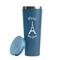 Paris Bonjour and Eiffel Tower Steel Blue RTIC Everyday Tumbler - 28 oz. - Lid Off
