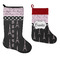 Paris Bonjour and Eiffel Tower Stockings - Side by Side compare