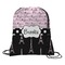 Paris Bonjour and Eiffel Tower Drawstring Backpack