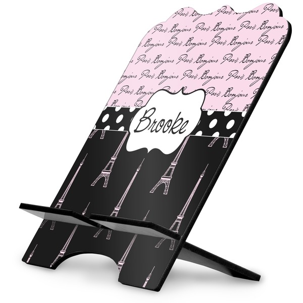 Custom Paris Bonjour and Eiffel Tower Stylized Tablet Stand (Personalized)