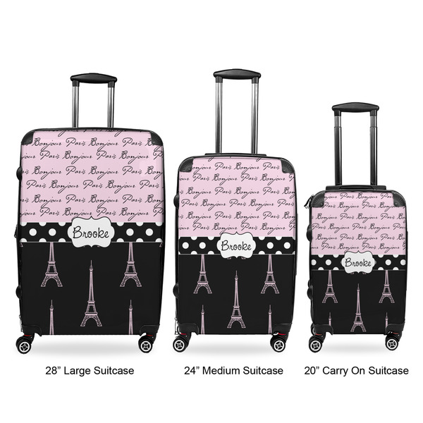 Paris Bonjour and Eiffel Tower Suitcase Set 1 - APPROVAL
