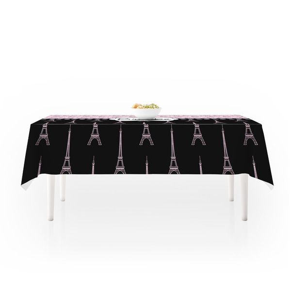Paris Bonjour and Eiffel Tower Tablecloths (58"x102") - MAIN