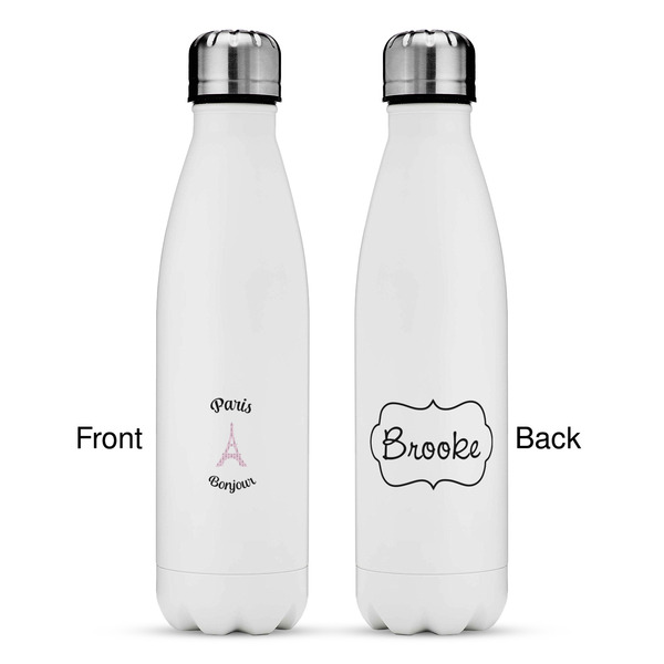 Paris Bonjour and Eiffel Tower Tapered Water Bottle - Apvl