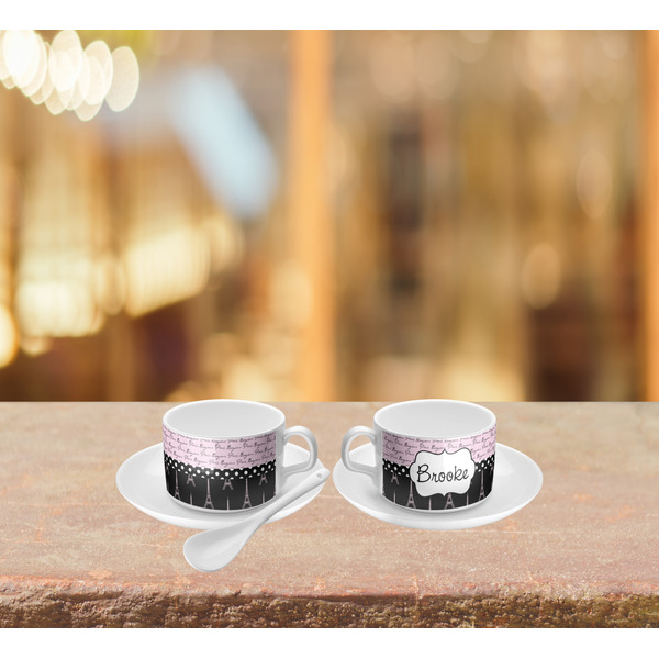 Paris Bonjour and Eiffel Tower Tea Cup Lifestyle