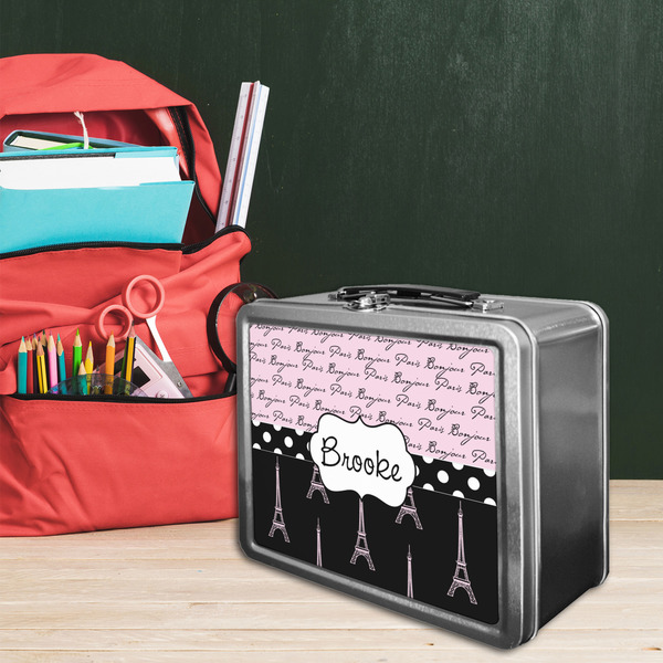 Paris Bonjour and Eiffel Tower Tin Lunchbox - LIFESTYLE