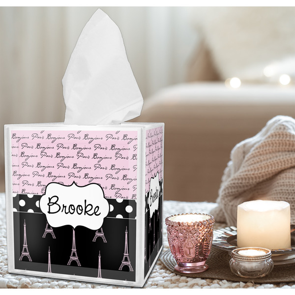 Paris Bonjour and Eiffel Tower Tissue Box - LIFESTYLE