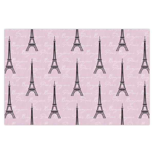 Custom Paris Bonjour and Eiffel Tower Tissue Paper Sheets - X-Large - Heavyweight