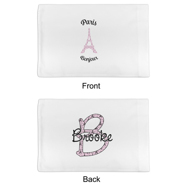 Paris Bonjour and Eiffel Tower Toddler Pillow Case - APPROVAL (partial print)