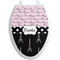 Paris Bonjour and Eiffel Tower Toilet Seat Decal (Personalized)