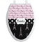 Paris Bonjour and Eiffel Tower Toilet Seat Decal - Elongated (Personalized)