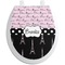 Paris Bonjour and Eiffel Tower Toilet Seat Decal - Round (Personalized)