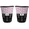 Paris Bonjour and Eiffel Tower Trash Can Black - Front and Back - Apvl