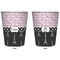 Paris Bonjour and Eiffel Tower Trash Can White - Front and Back - Apvl