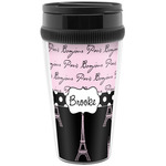 Paris Bonjour and Eiffel Tower Acrylic Travel Mug without Handle (Personalized)