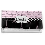Paris Bonjour and Eiffel Tower Vinyl Checkbook Cover (Personalized)